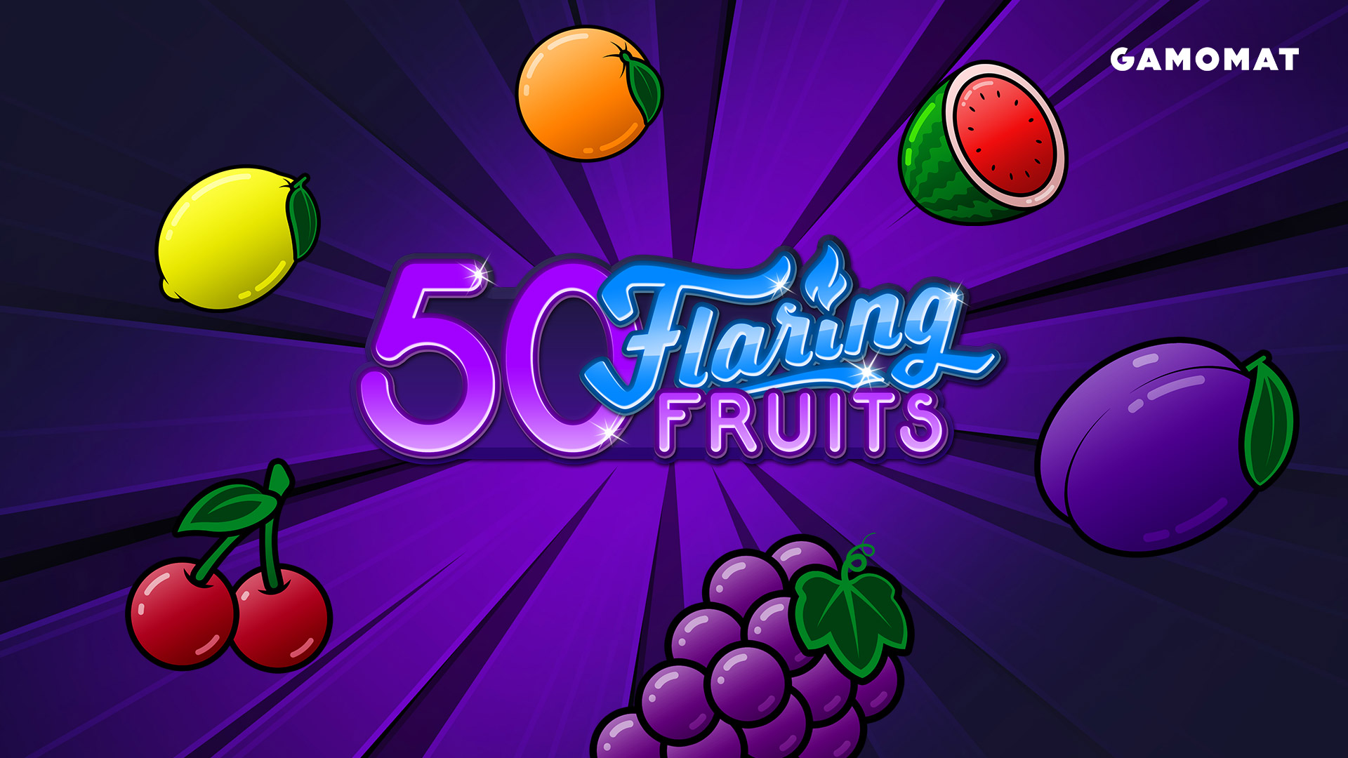 GAMOMAT adds 50 Flaring Fruits to its portfolio GAMOMATâs 20 Flaring Fruits is now live